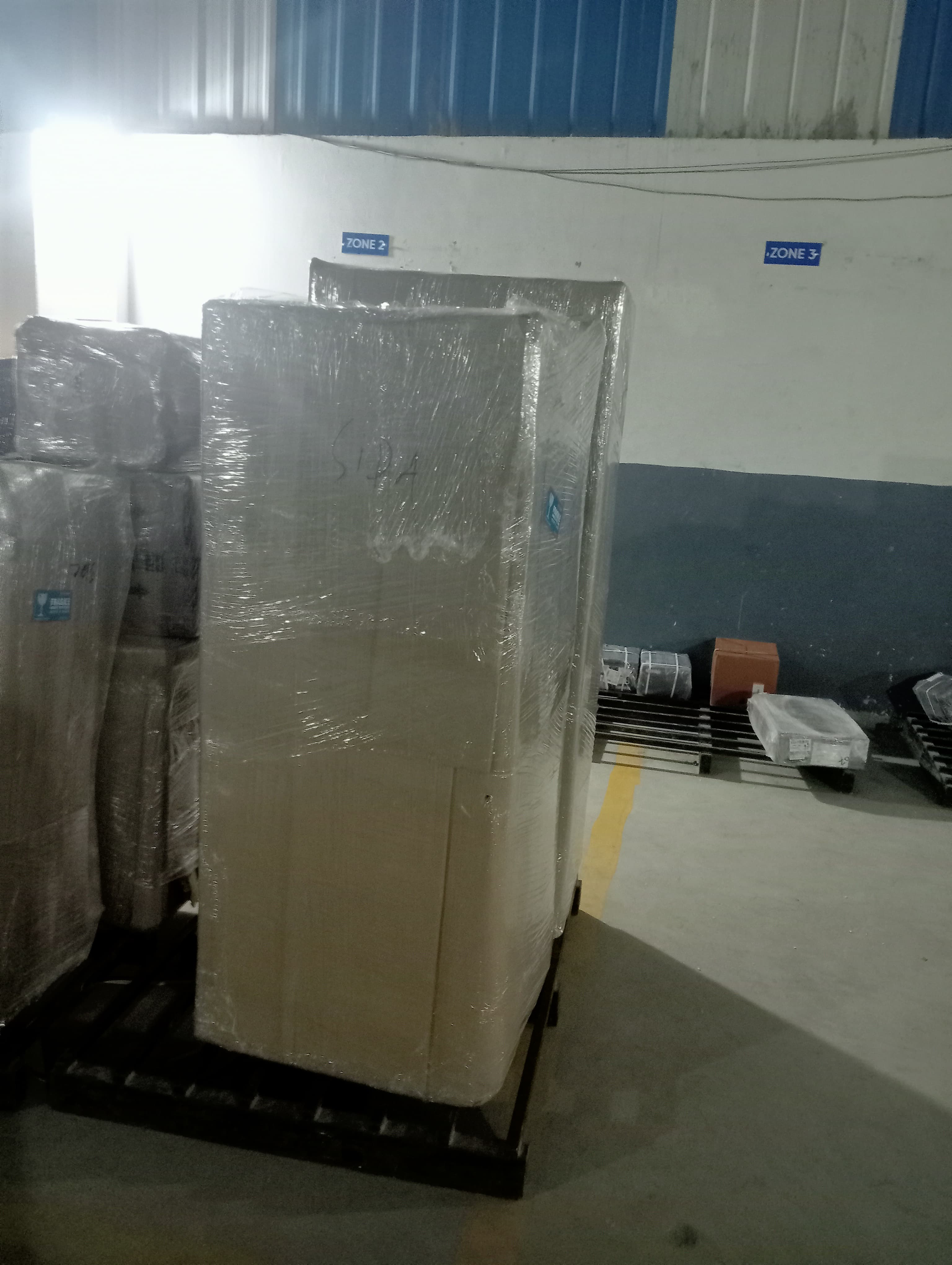 Team unloading at destination